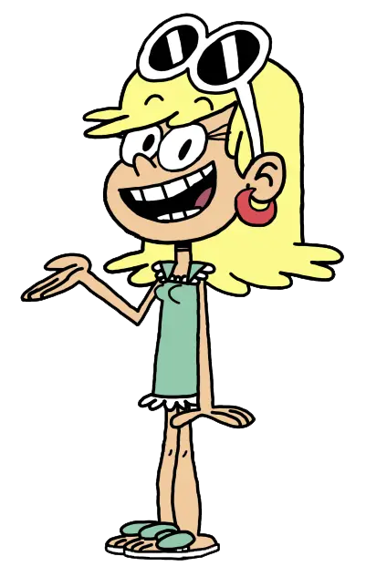 Smiling Cartoon Character with Blonde Hair