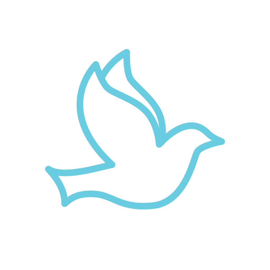 Blue Dove Outline Logo