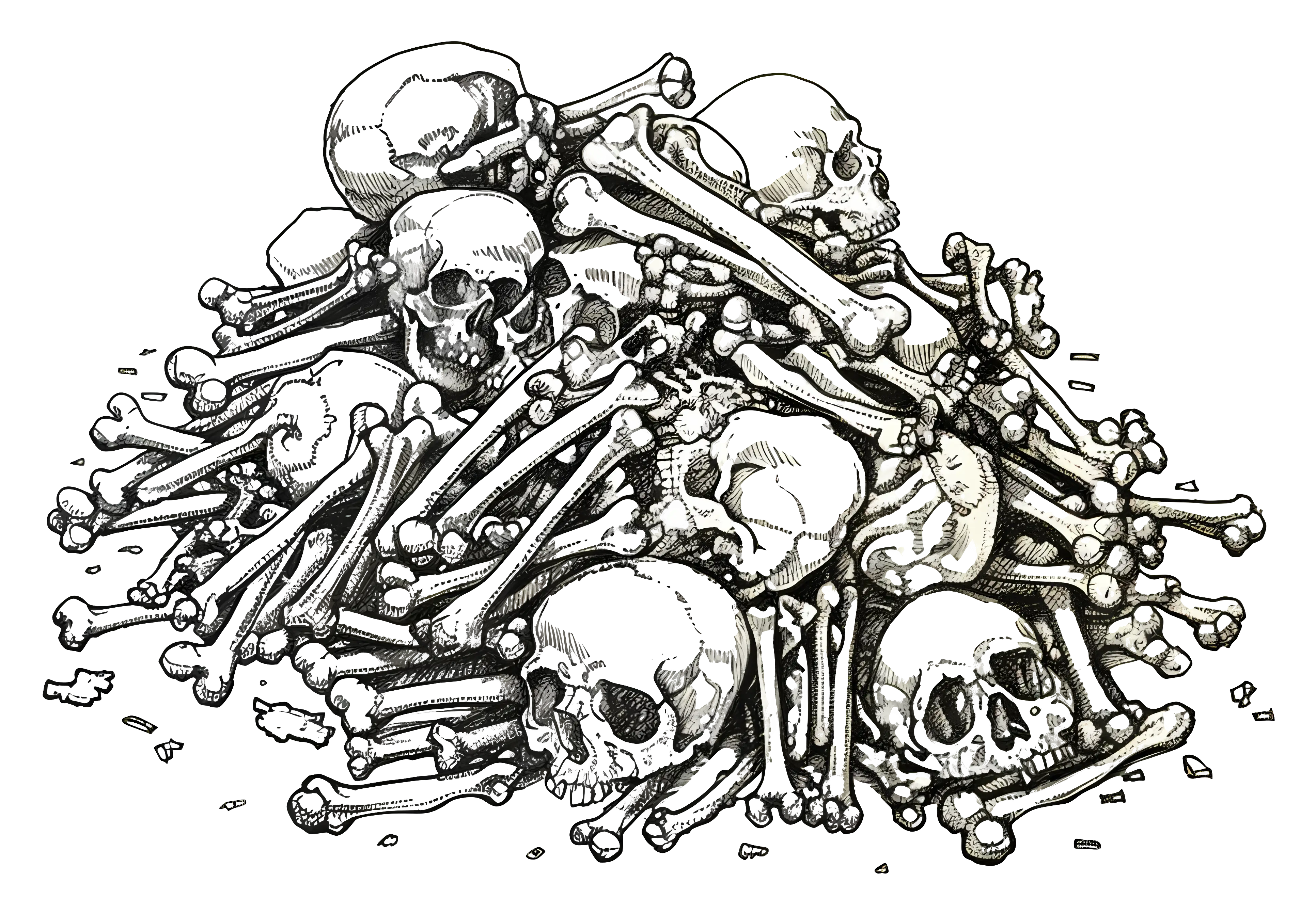 Pile of Skulls and Bones