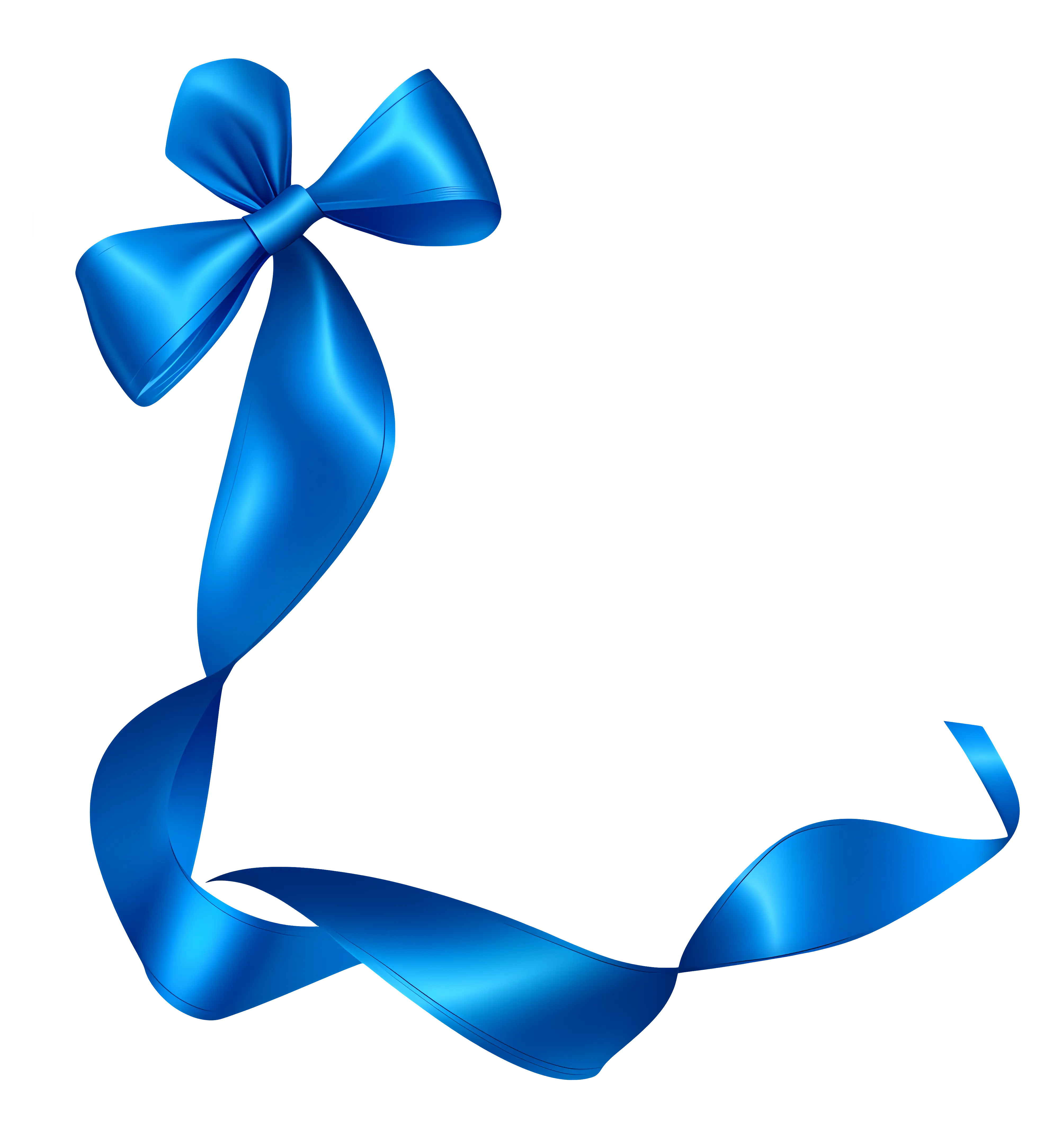 Elegant Blue Ribbon and Bow Design