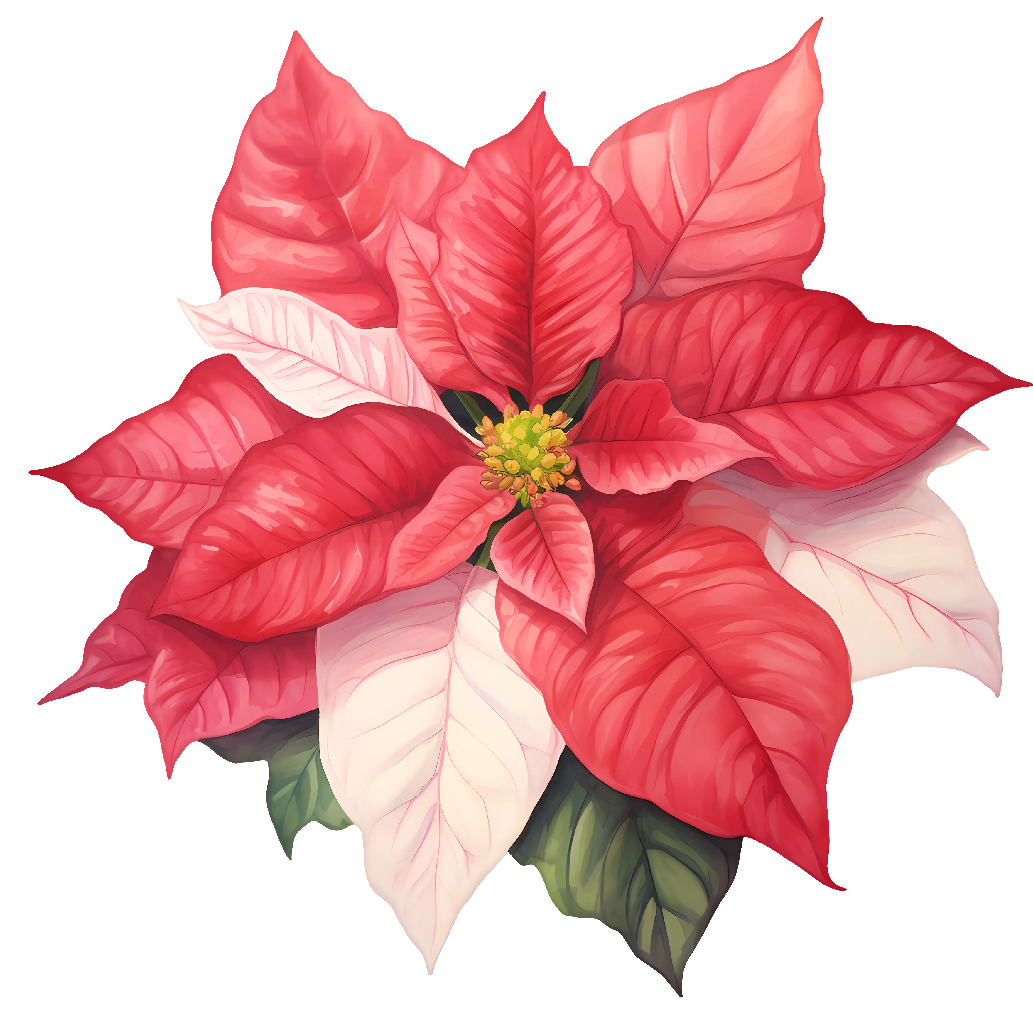 Poinsettia Flower Illustration