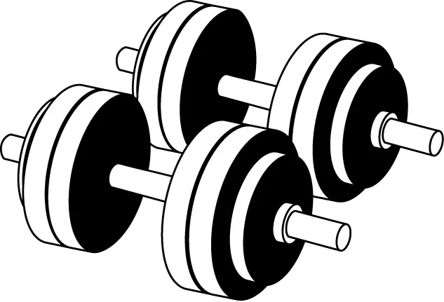 Black Dumbbells Illustration for Fitness