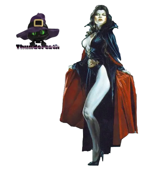 Vampire Woman in Gothic Costume