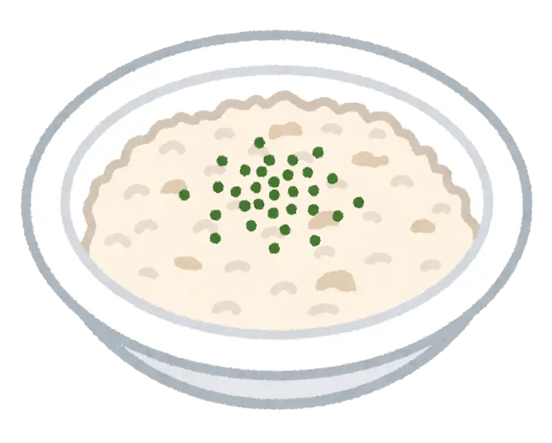 Bowl of Porridge with Green Garnish