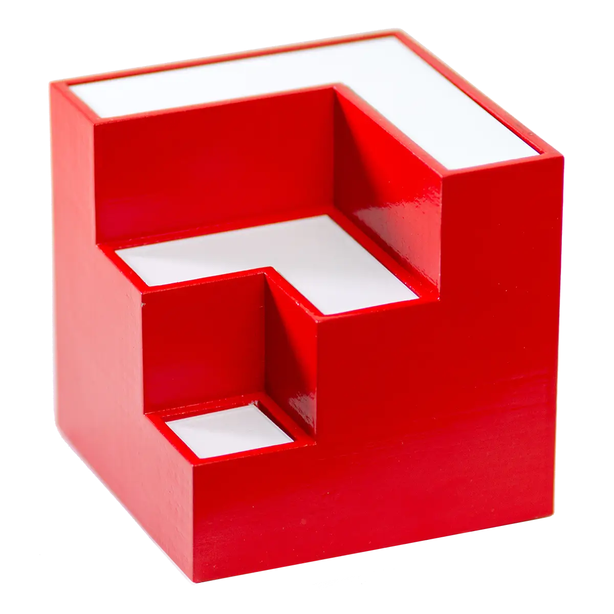 Red 3D Geometric Shape