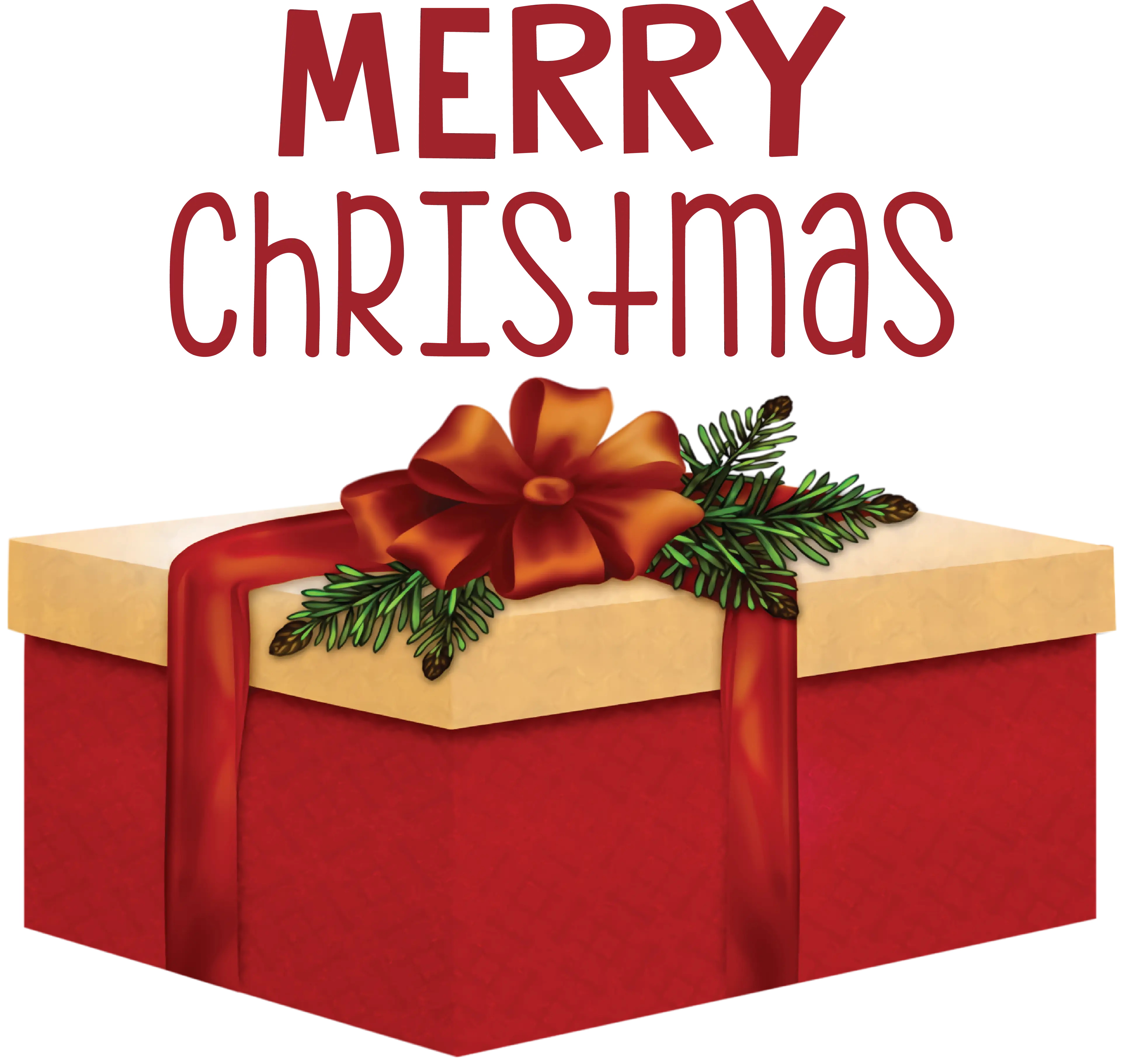 Christmas Gift Box with Greetings
