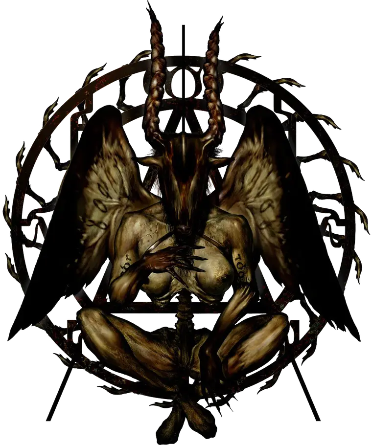 Dark Winged Demon with Horns