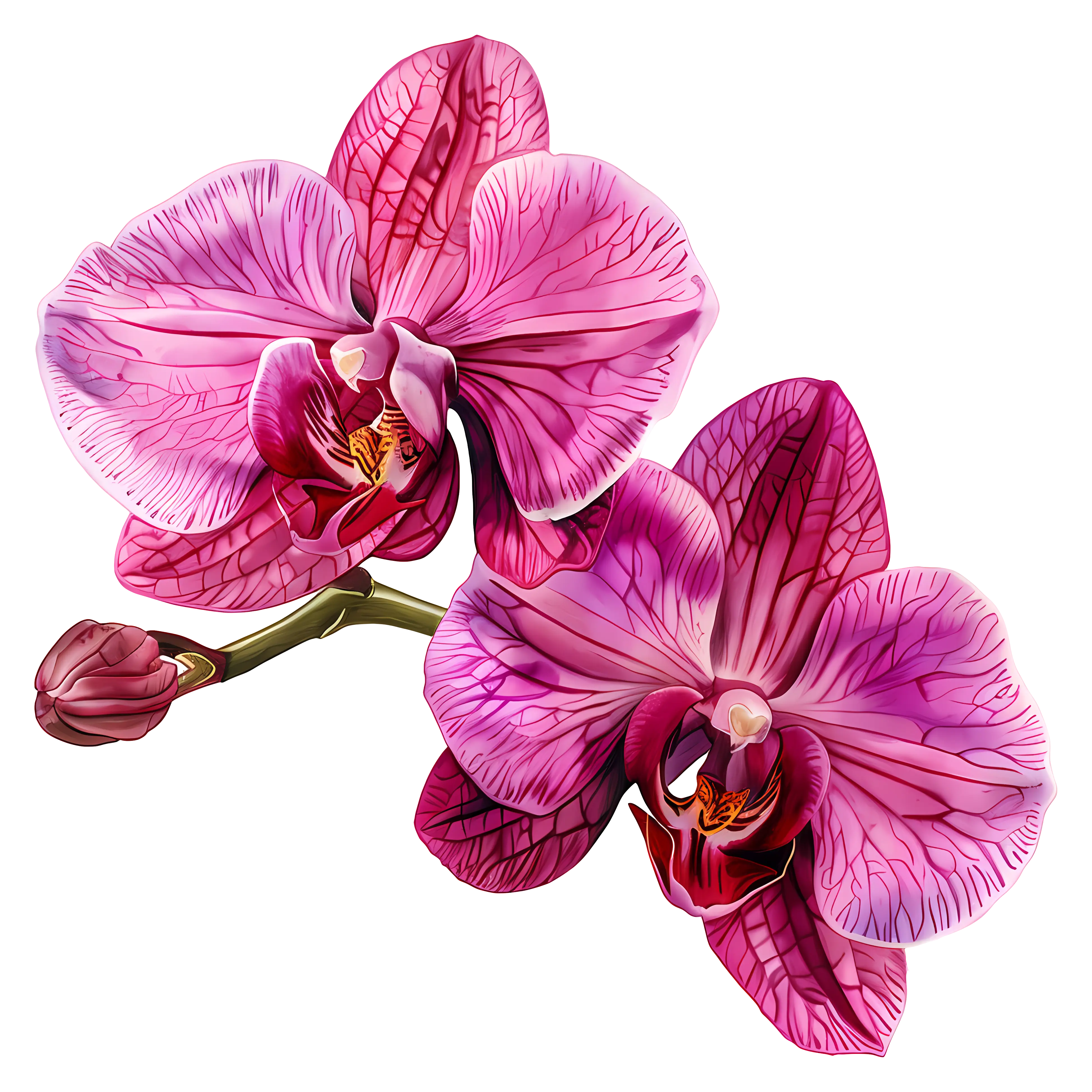 Beautiful Pink Orchid Blossoms