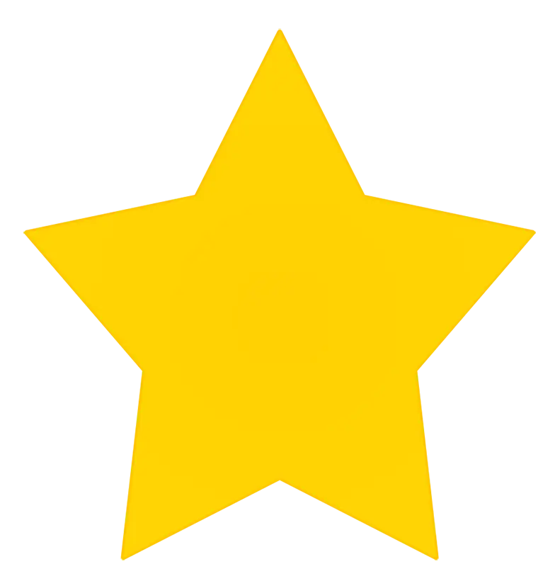 Bright Yellow Star Symbol