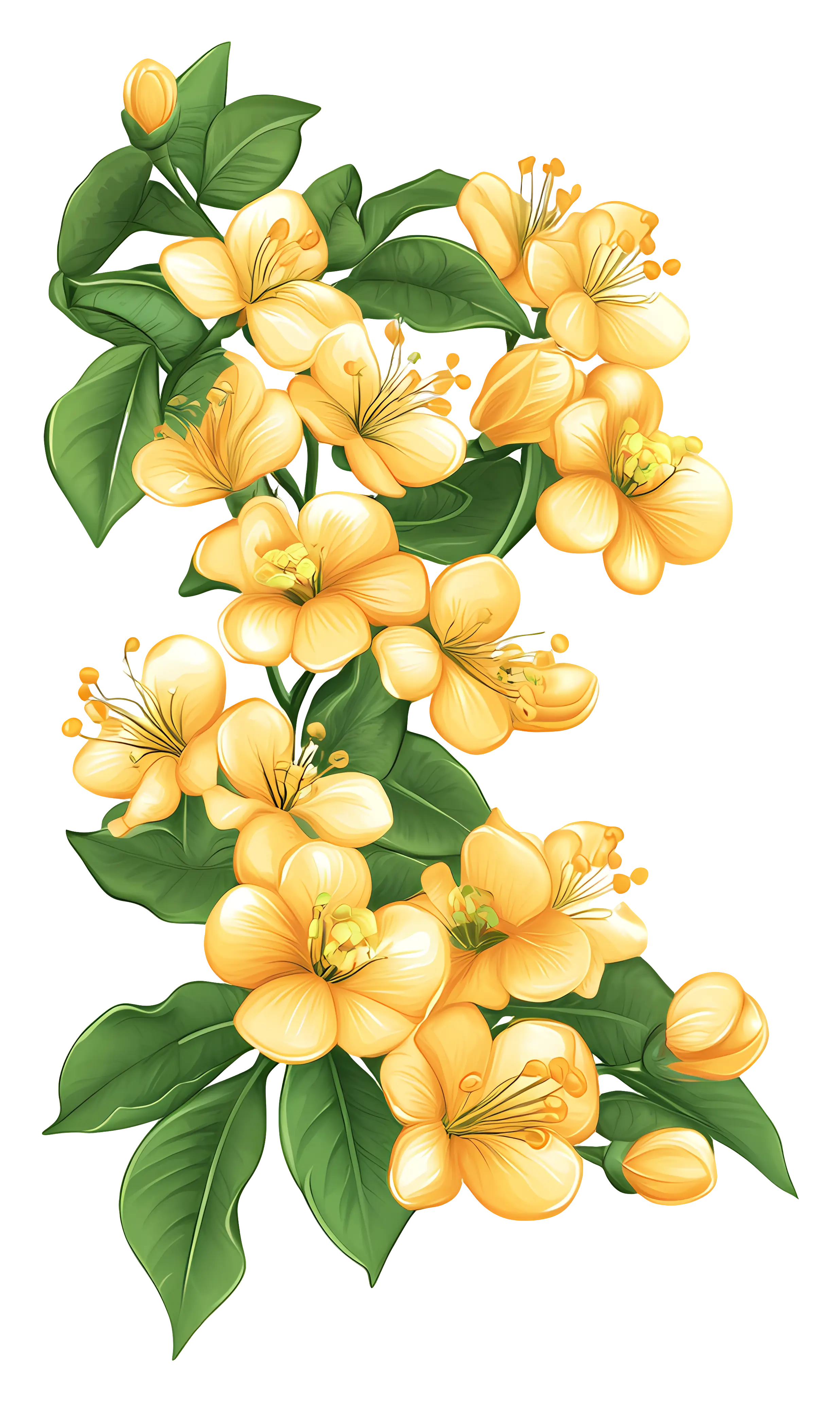 Yellow Blossoming Flowers
