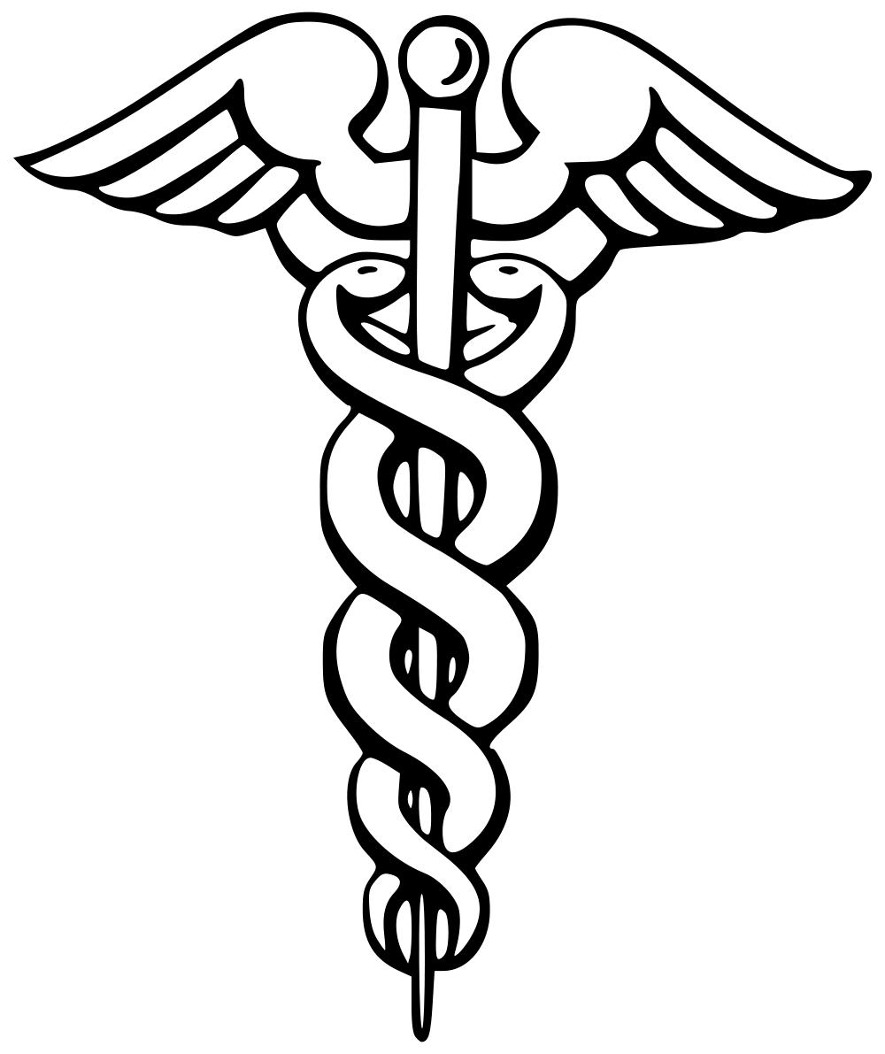 Classic Caduceus Medical Symbol