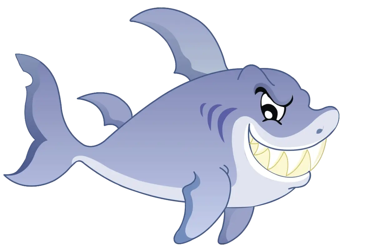 Smiling Cartoon Shark