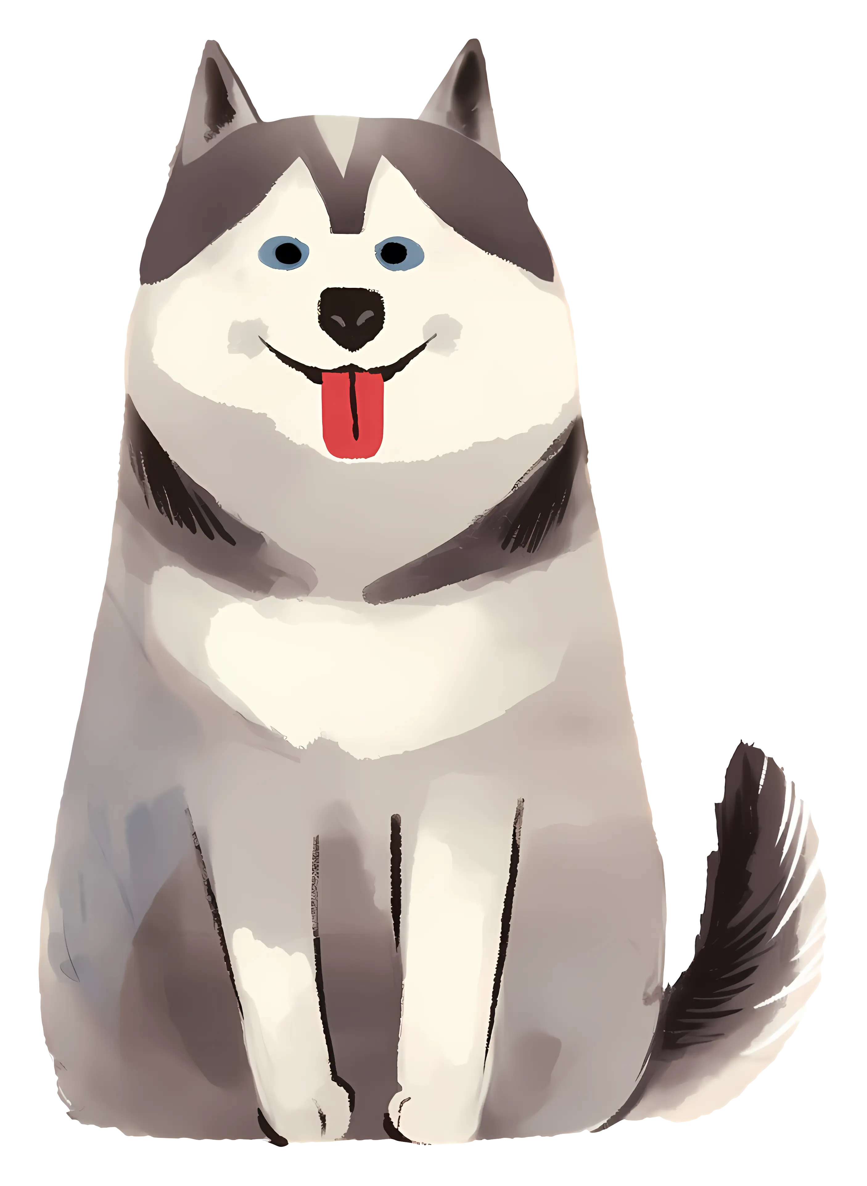 Friendly Cute Dog with Tongue Out