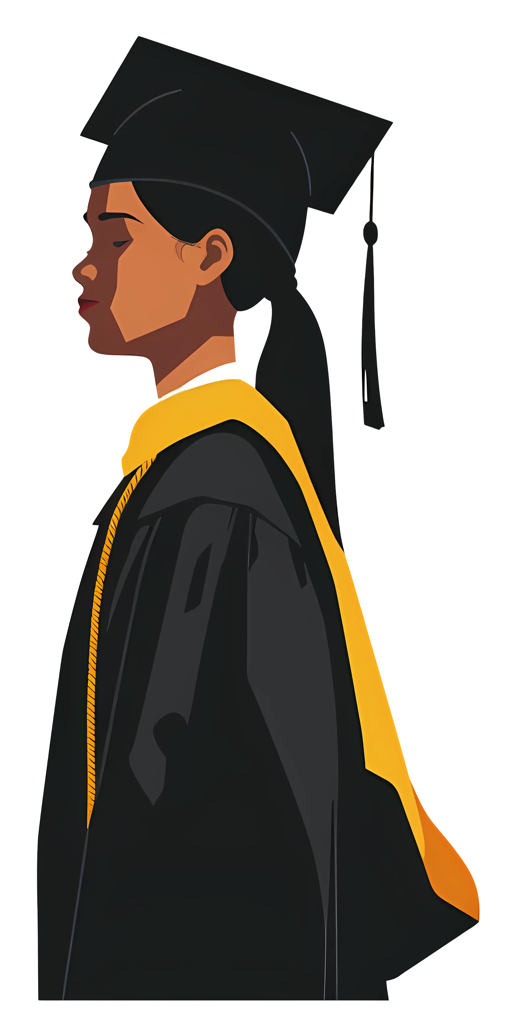 Graduate in Cap and Gown