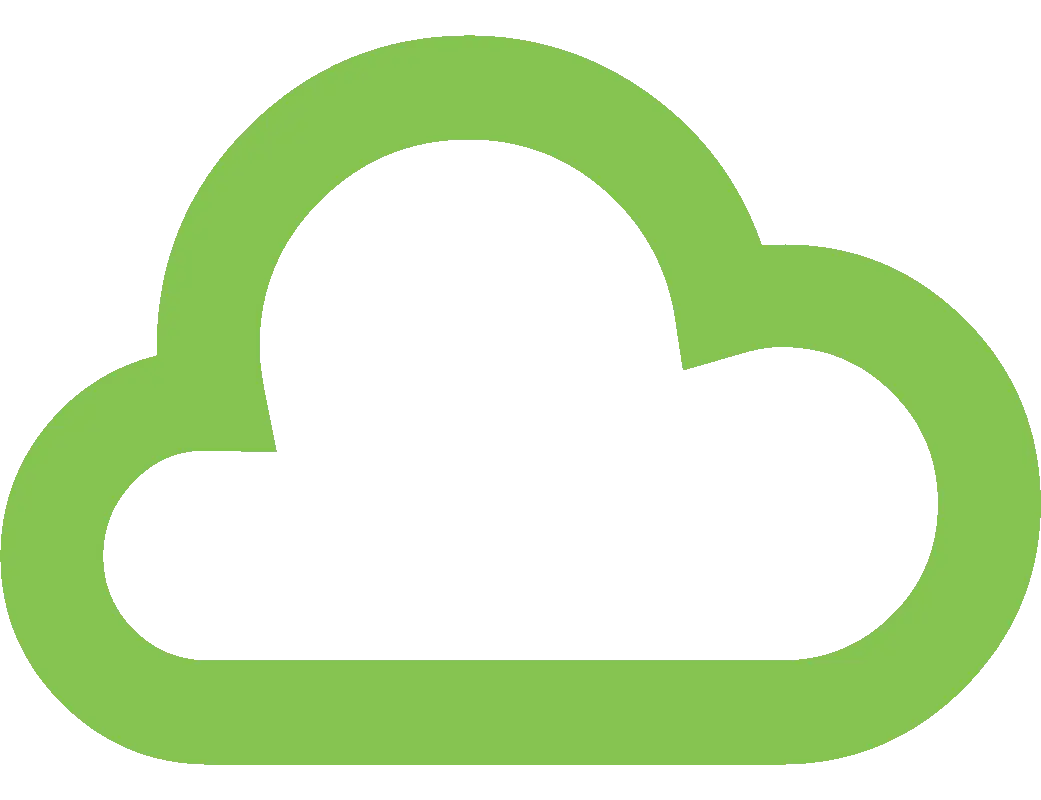 Green Cloud Shape Logo Icon