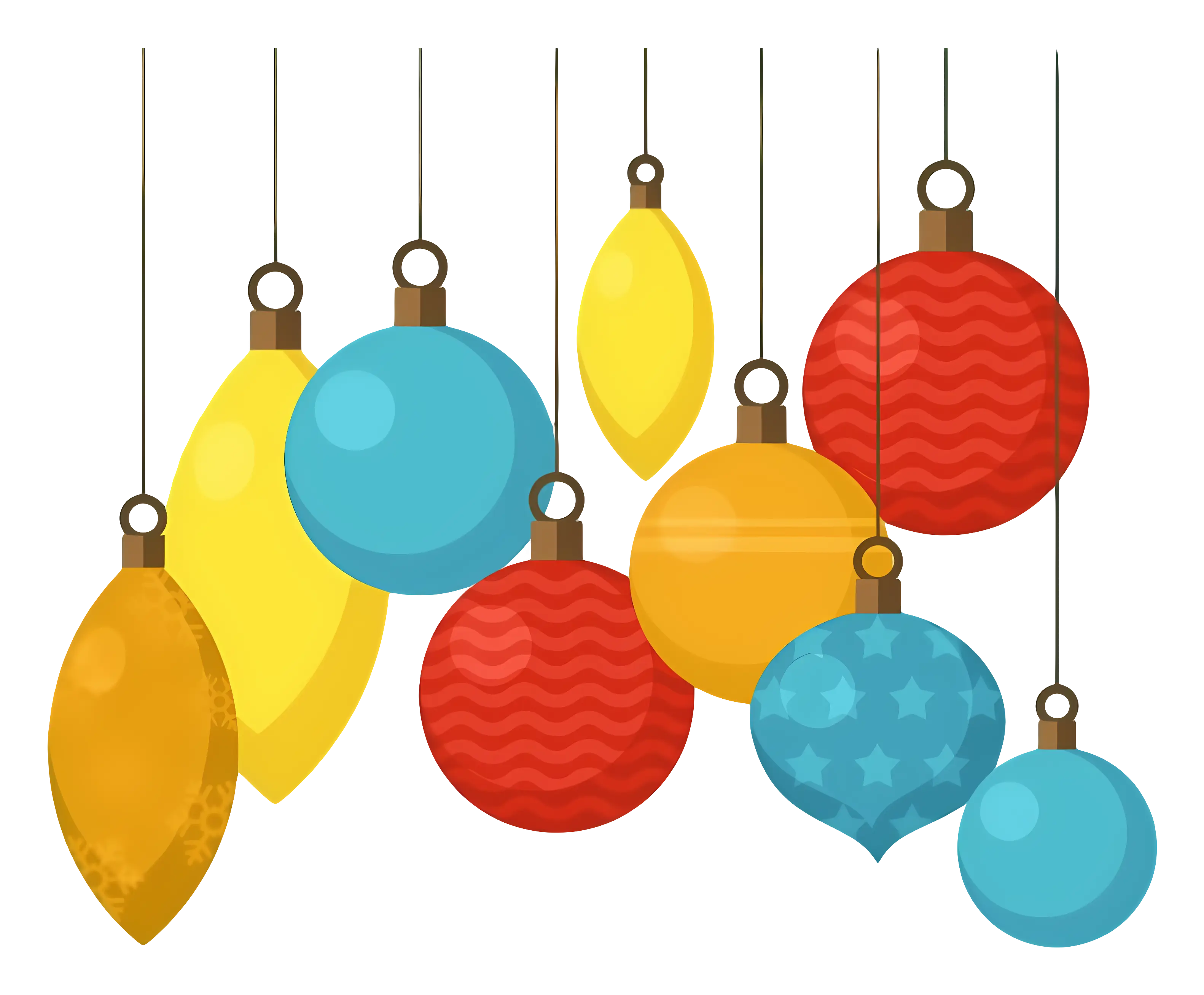 Colorful Christmas Hanging Ornaments