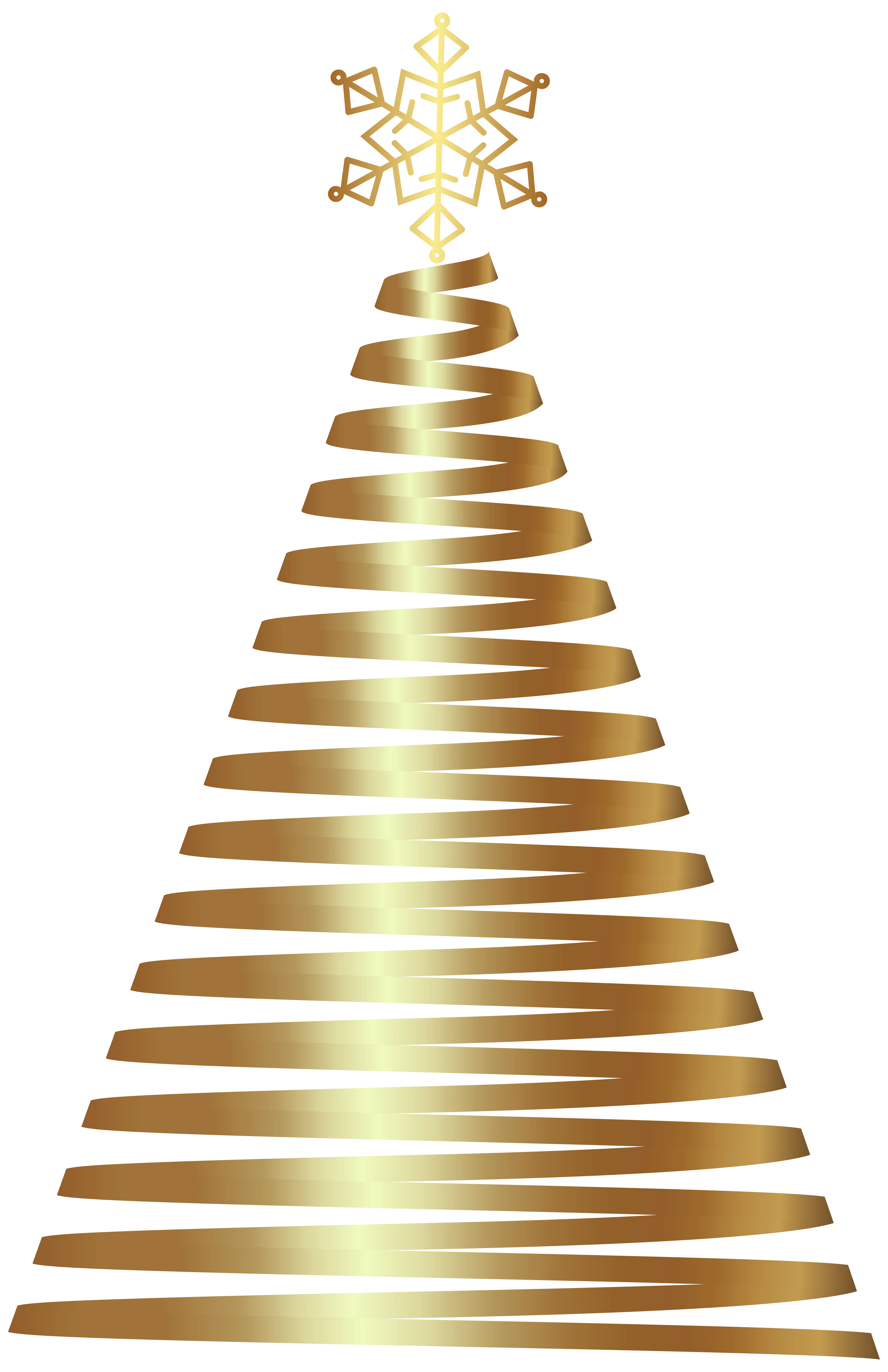 Golden Ribbon Christmas Tree