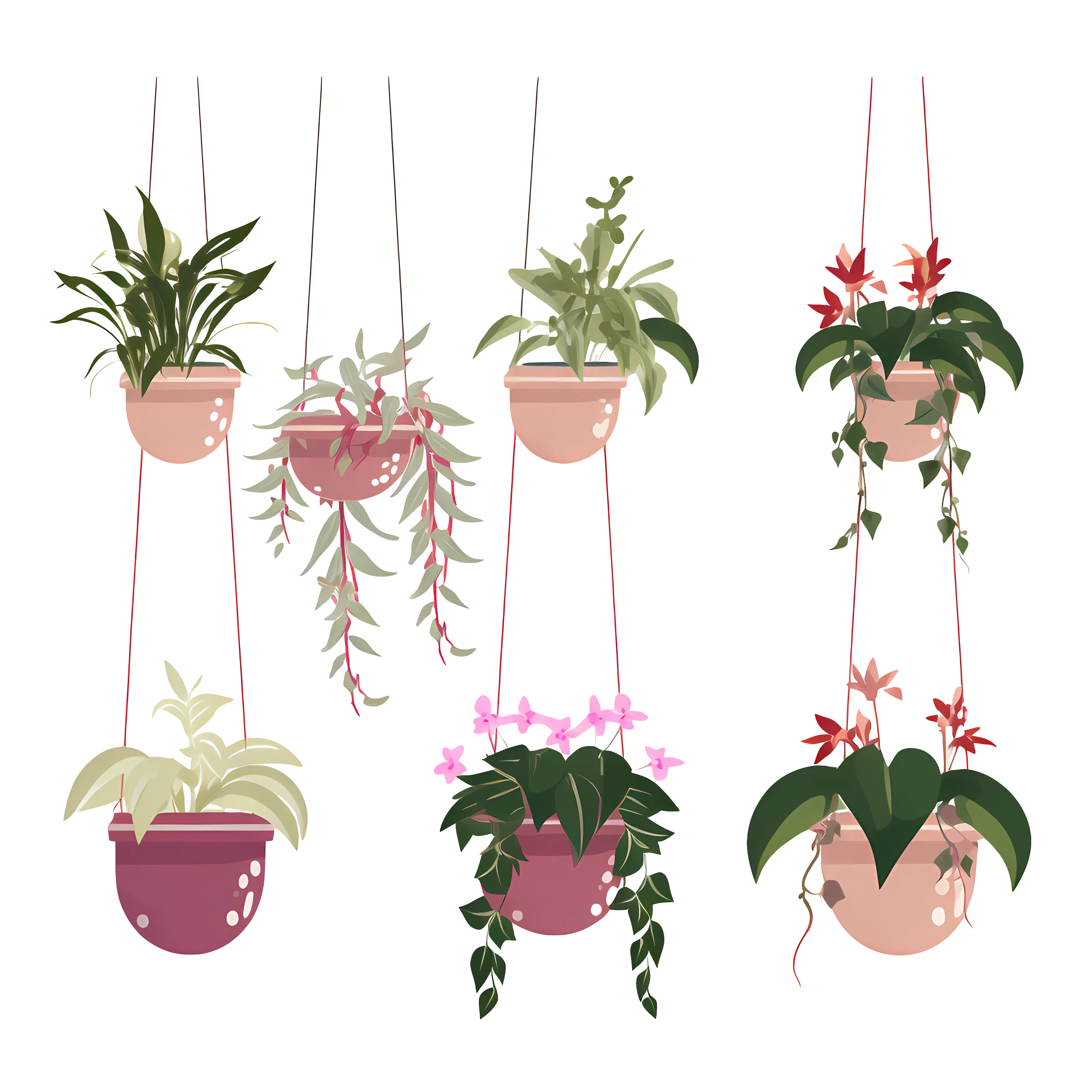 Hanging Potted Plants for Indoor Decoration