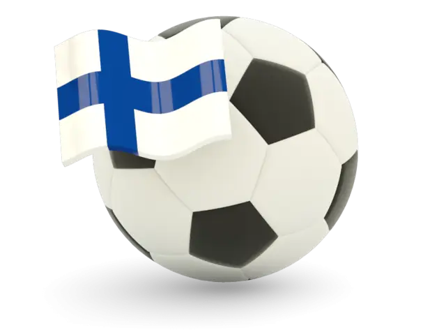 Soccer Ball with Finnish Flag Illustration