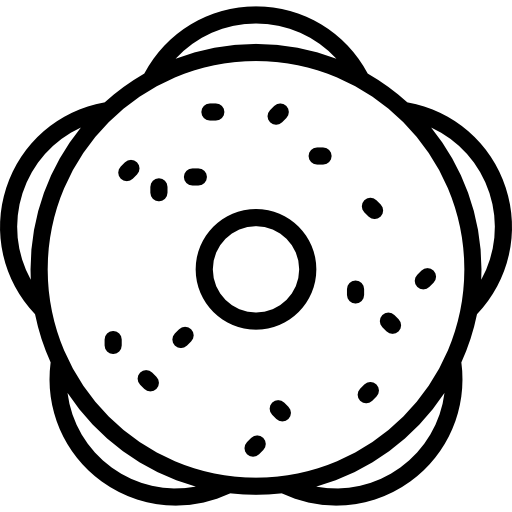 Outline of a Donut with Sprinkles