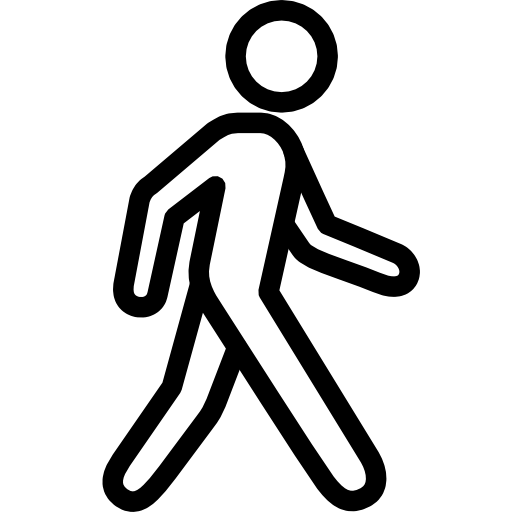 Walking Stick Figure Icon