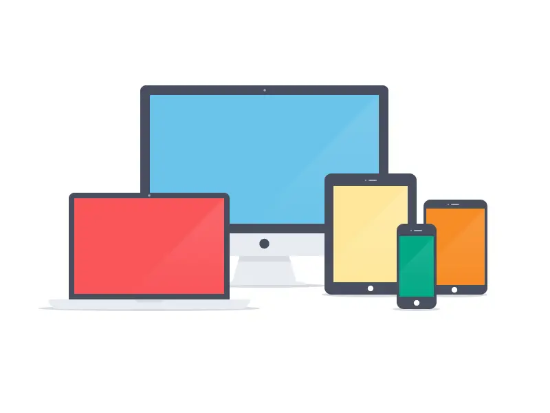 Various Electronic Devices Illustration