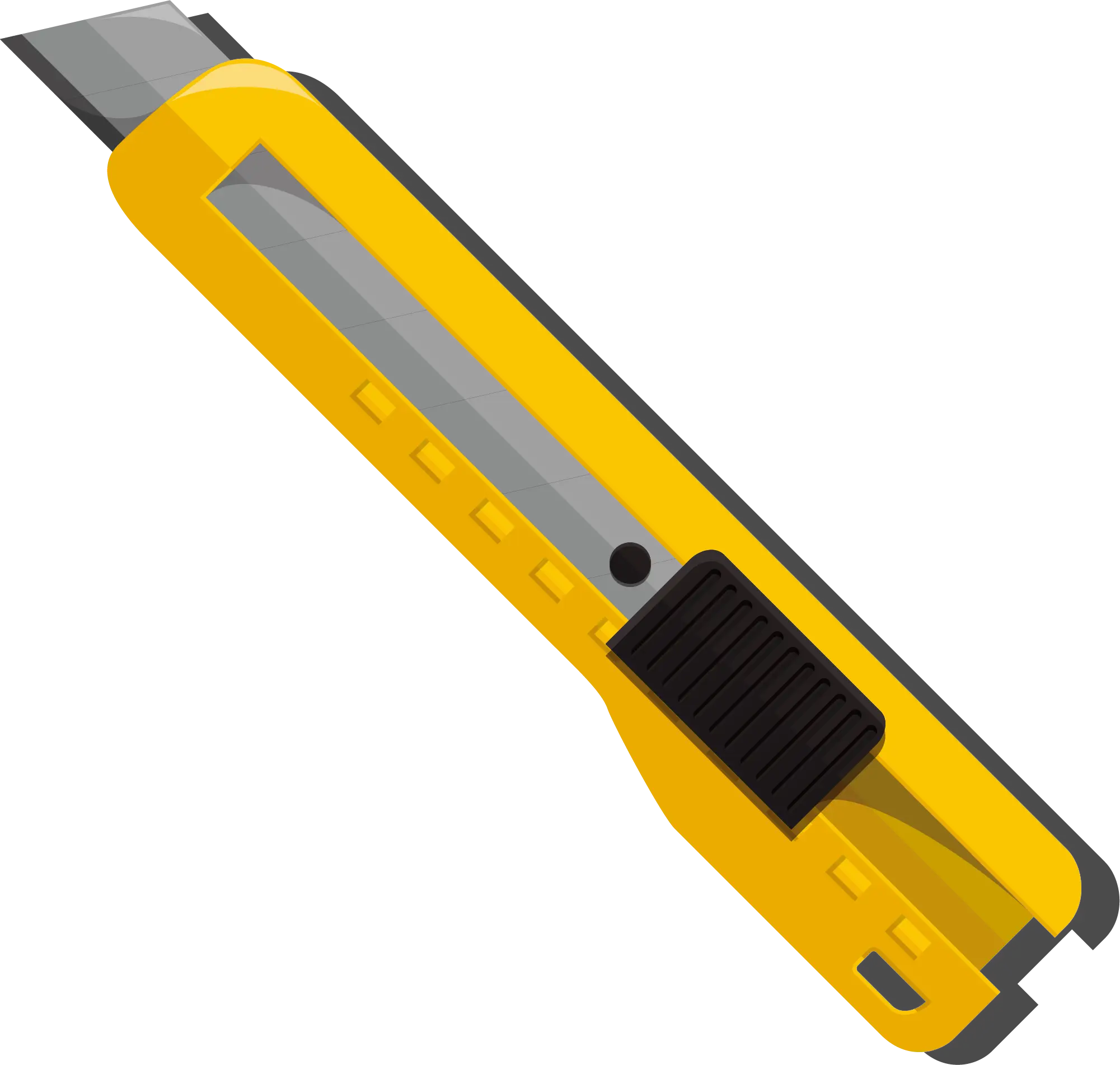 Yellow Utility Knife with Retractable Blade