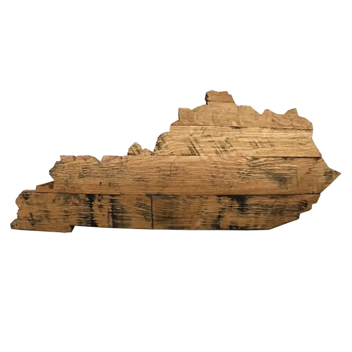 Wooden Map of Kentucky State