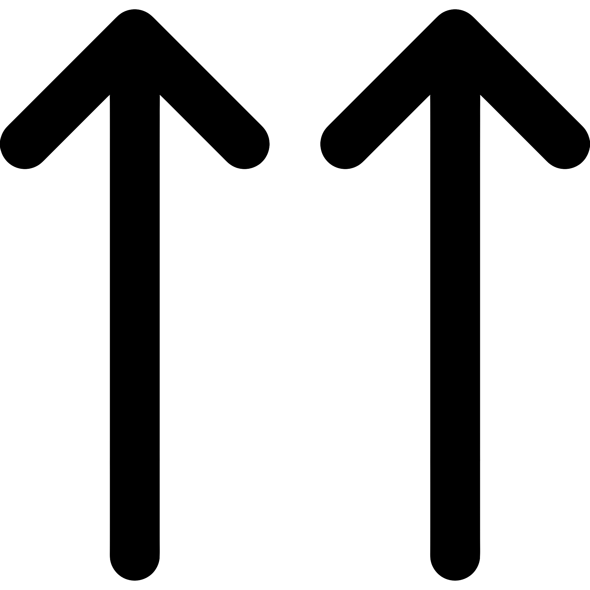 Minimalist Upward Arrows Icon
