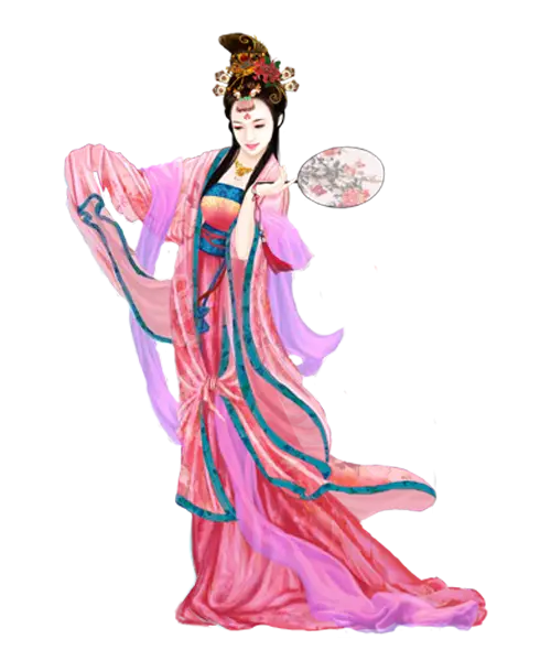 Elegant Traditional Chinese Woman Illustration