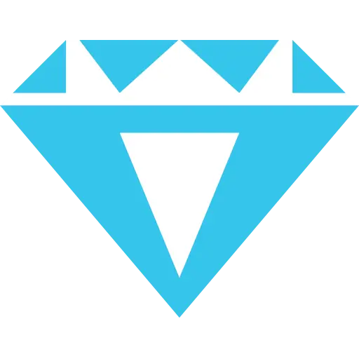 Stylized Blue Diamond Logo Design
