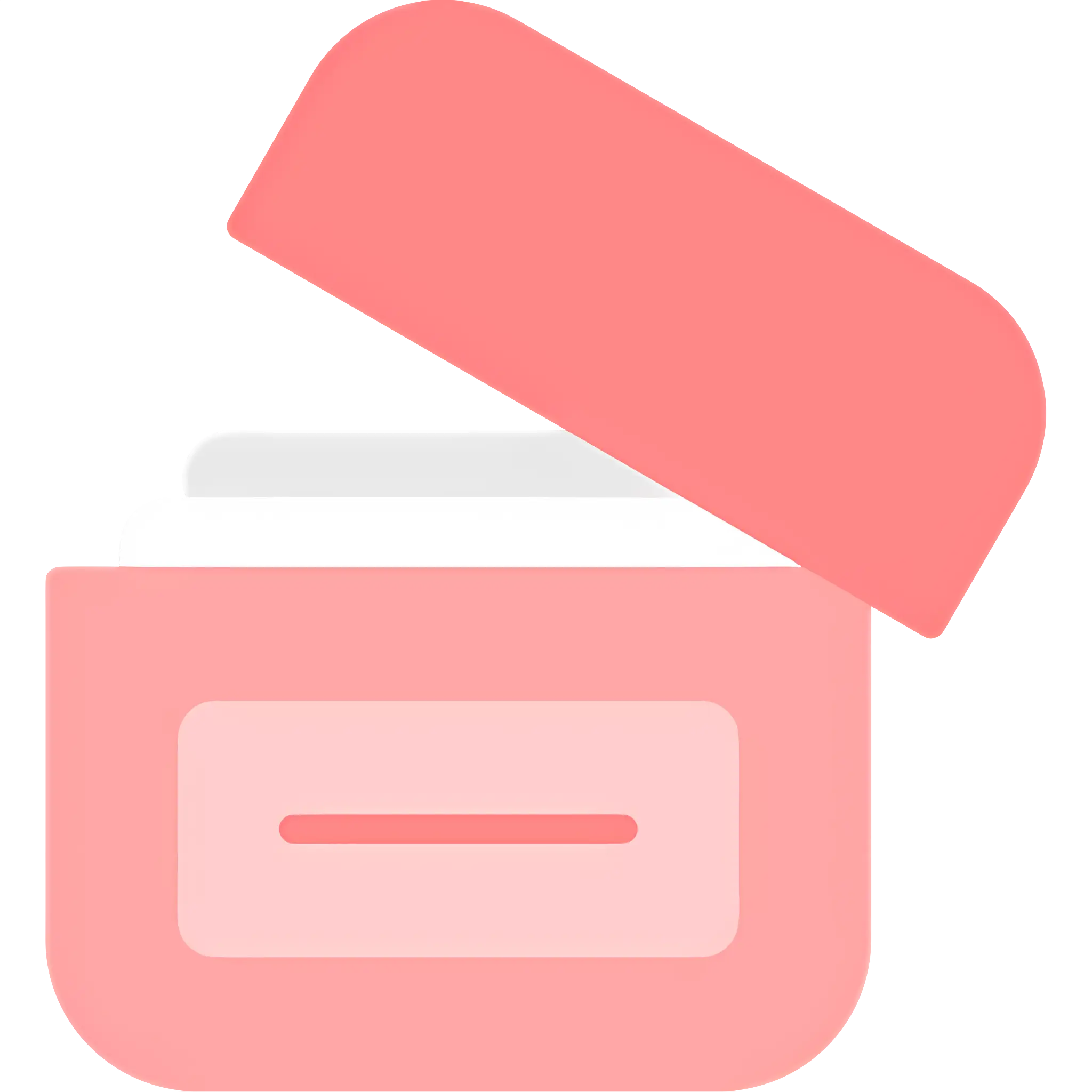 Pink Cream Jar with Lid
