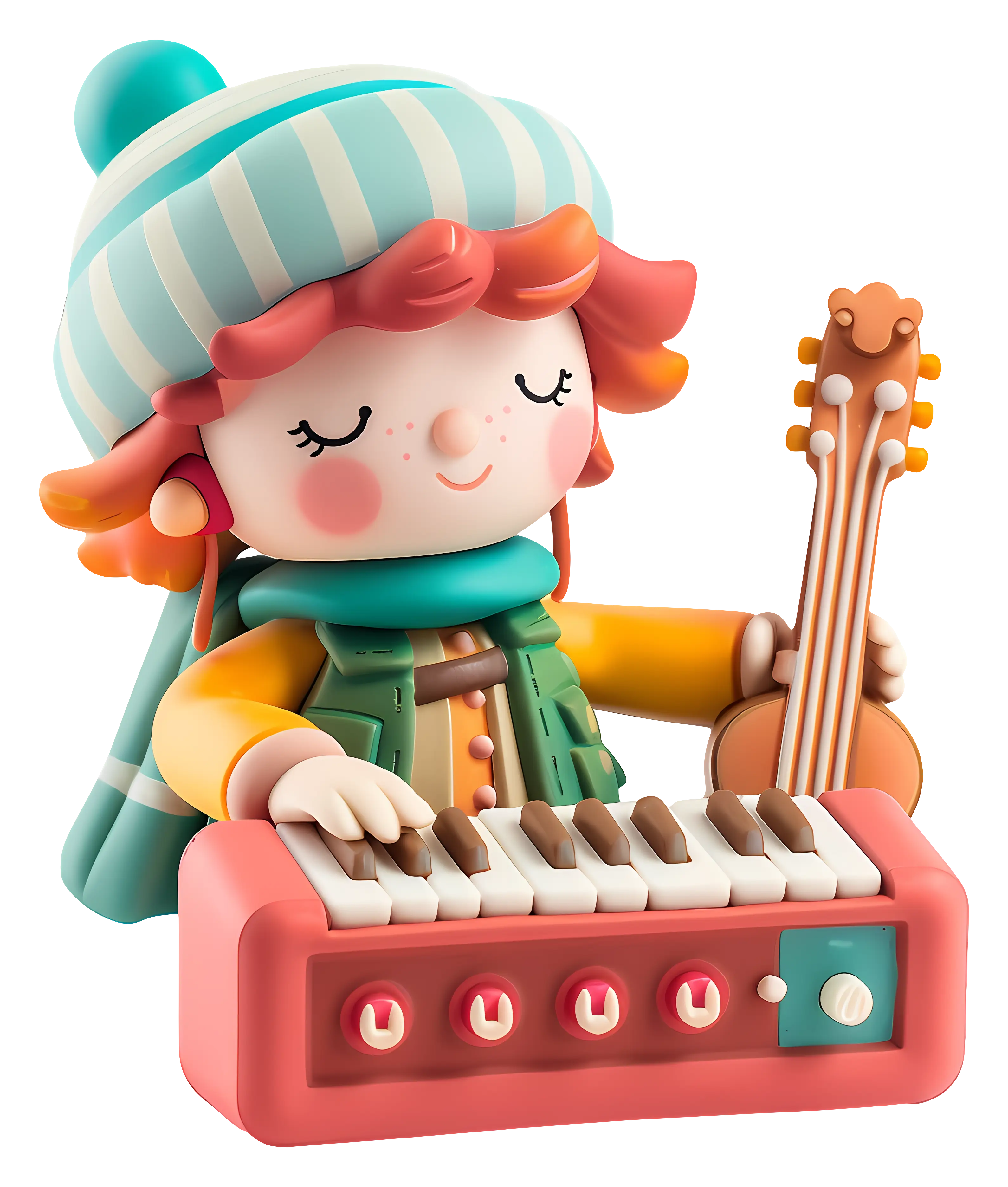 Cute Musician Toy with Instruments