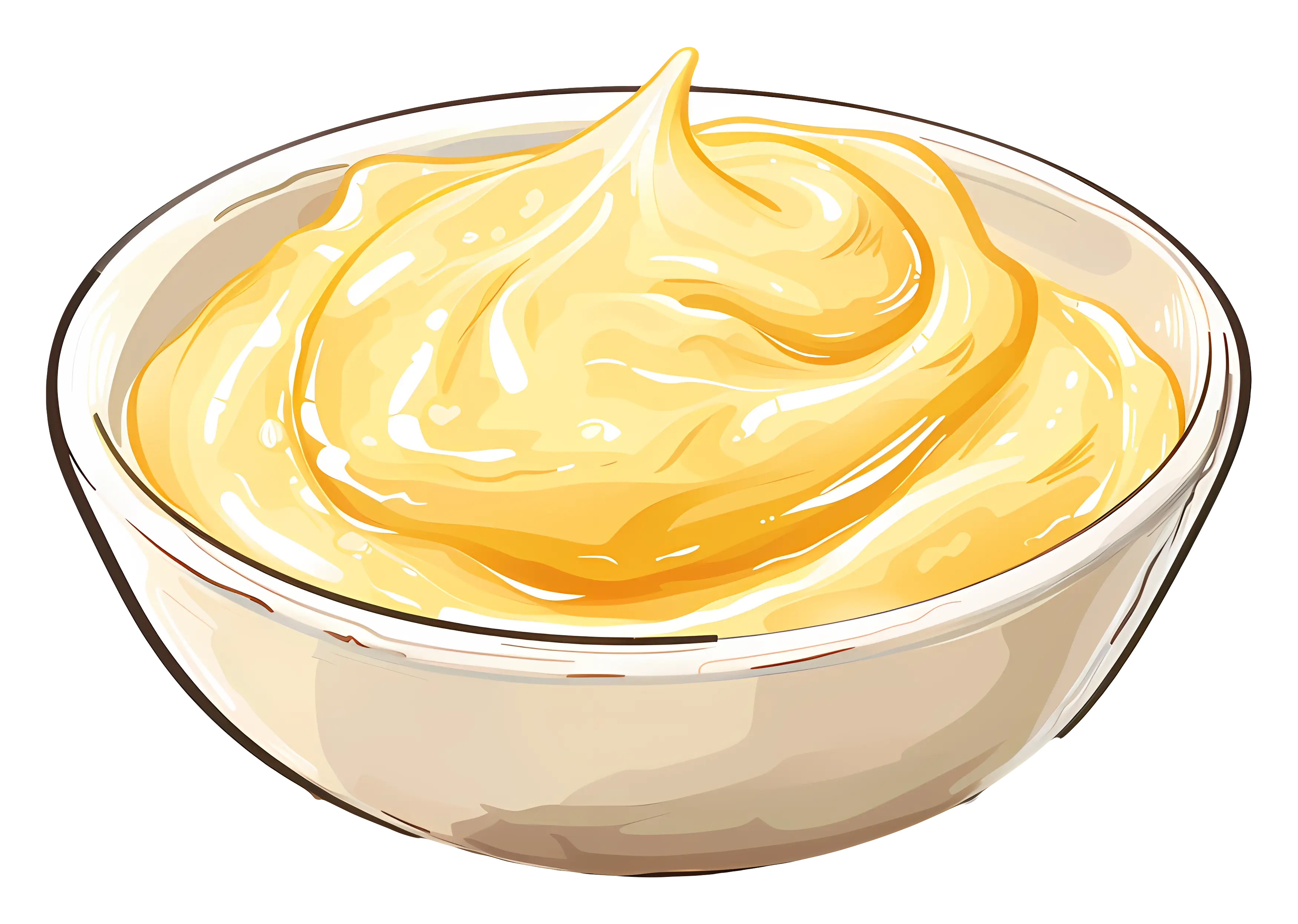 Creamy Yellow Mayonnaise in a Bowl