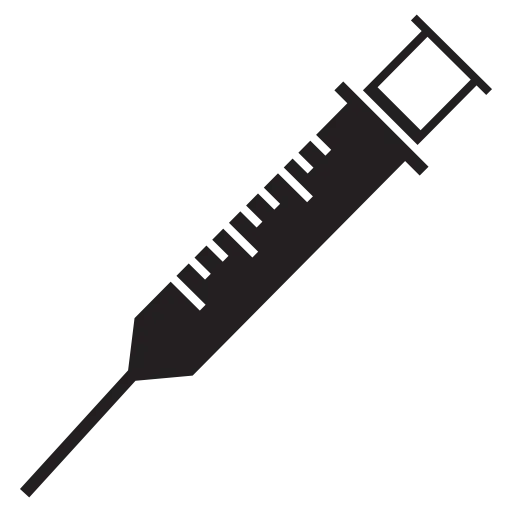 Simple Syringe Icon for Medical Use
