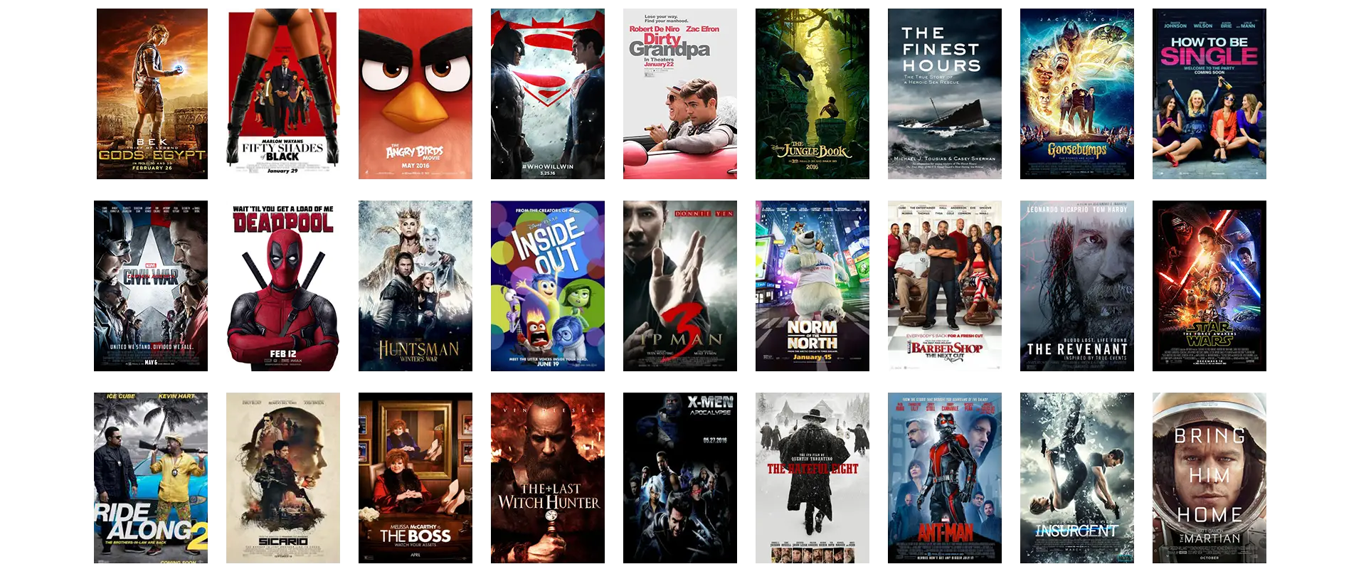 Collection of Movie Posters