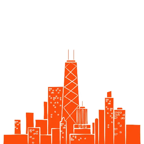 Red City Skyline Illustration