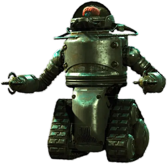 Retro Robot with Visible Brain Interface