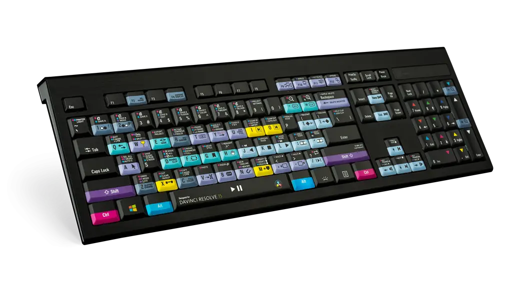 Keyboard with Colorful Labels for Controls