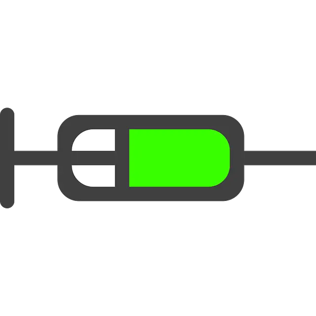 Syringe with Green Liquid in Medical Illustration