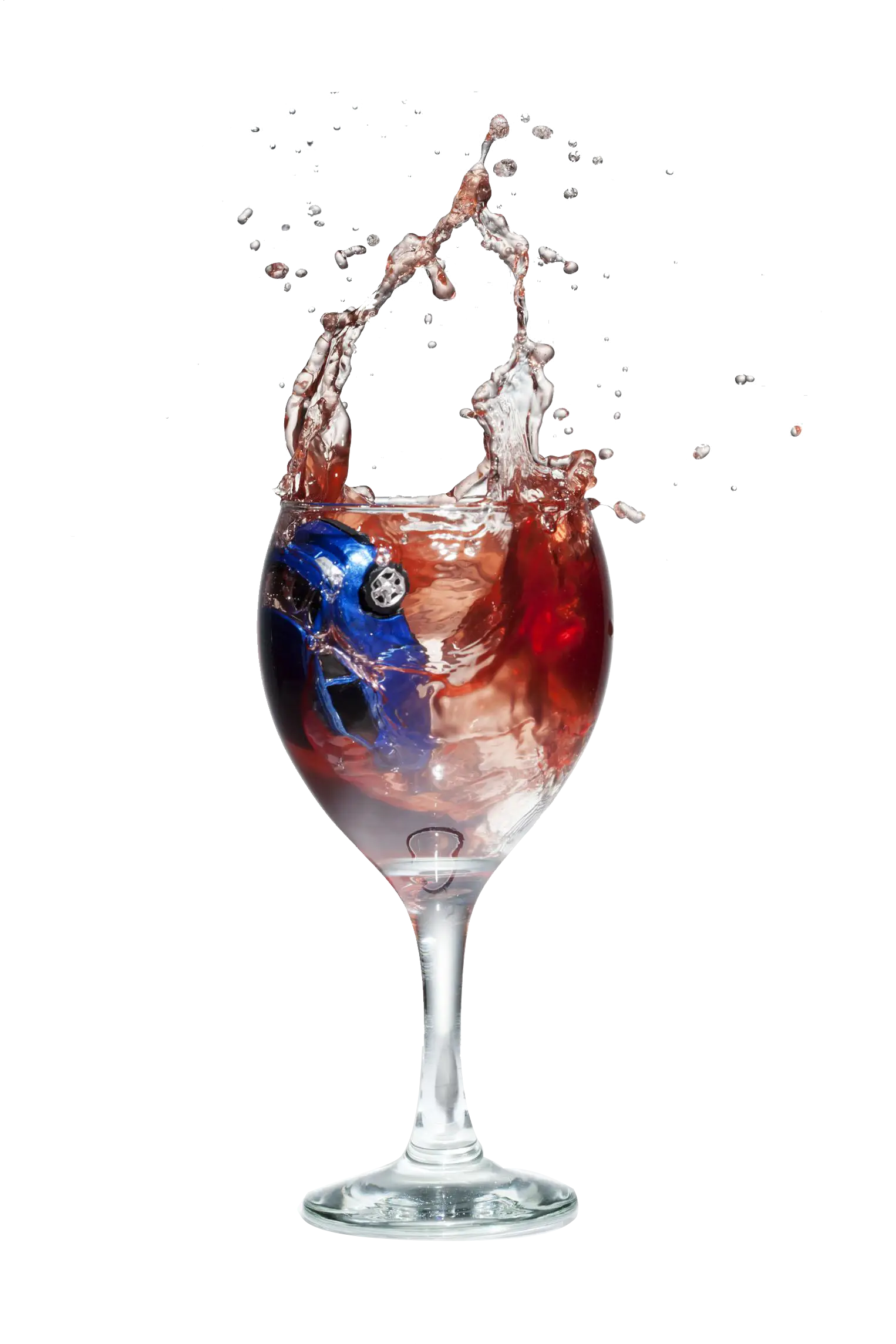 Car in Wine Glass with Splash