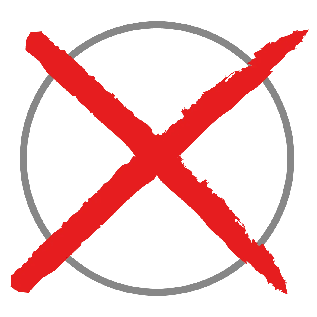 Red Cross Mark in Circle