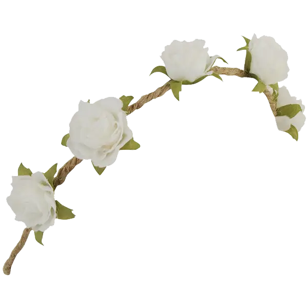 White Flower Garland