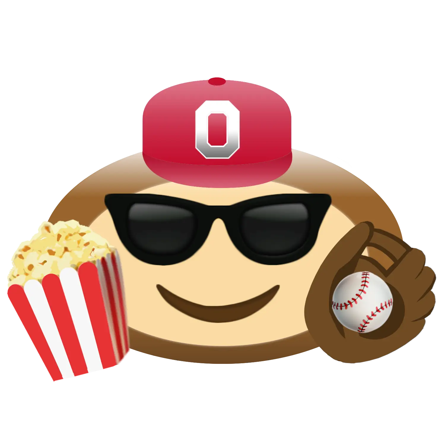 Fun Baseball Themed Emoji with Snacks