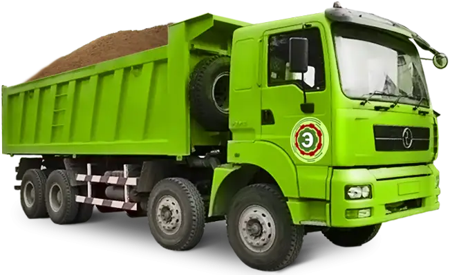 Green Dump Truck for Construction