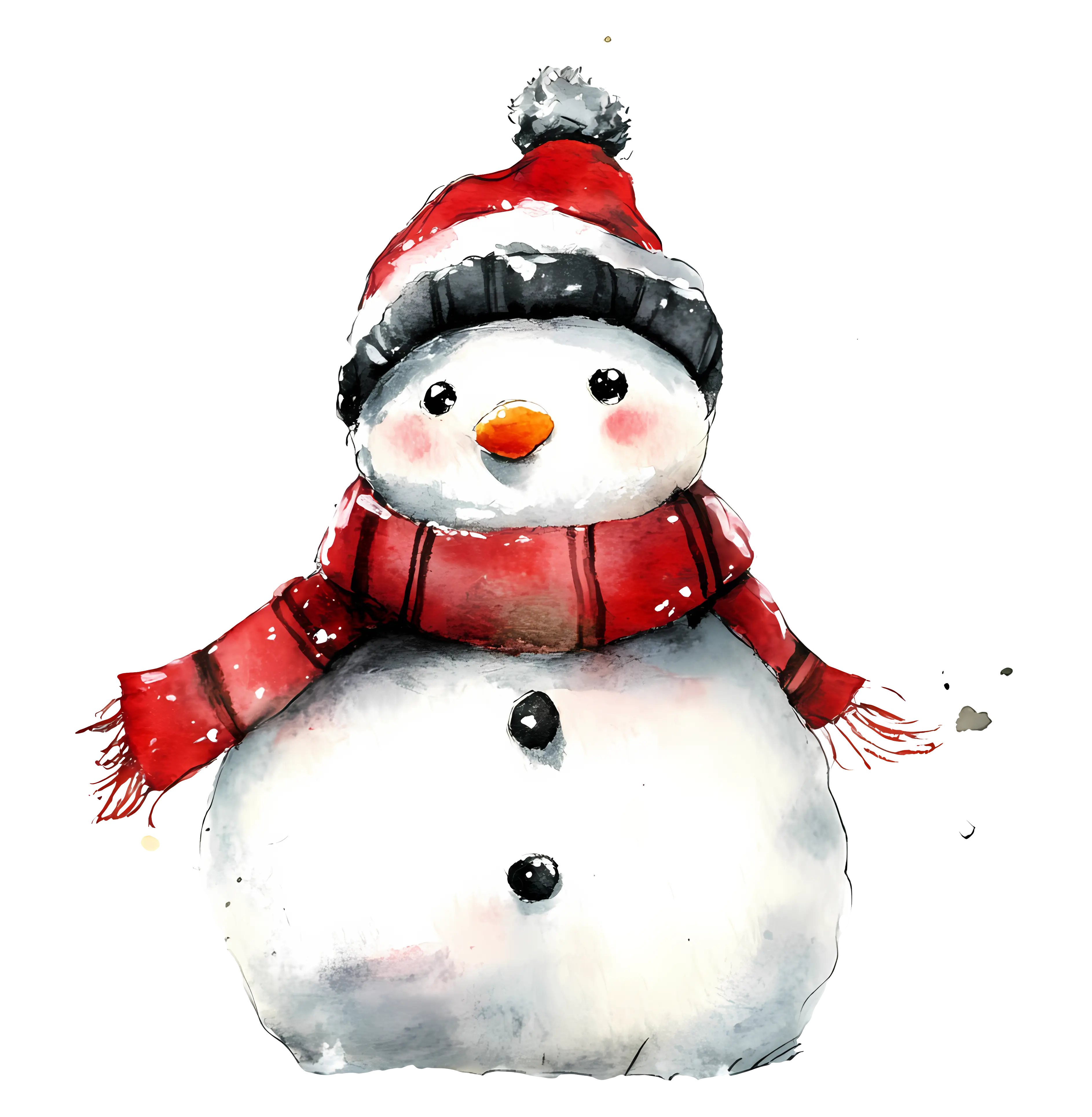 Adorable Snowman in Winter Attire