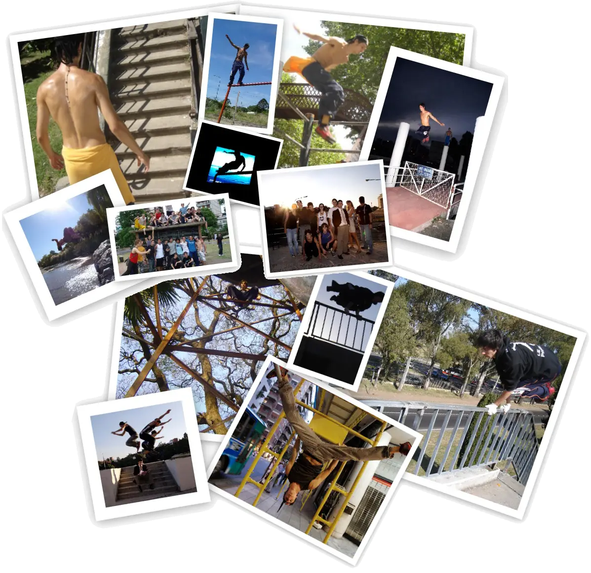 Parkour Action Photo Collage