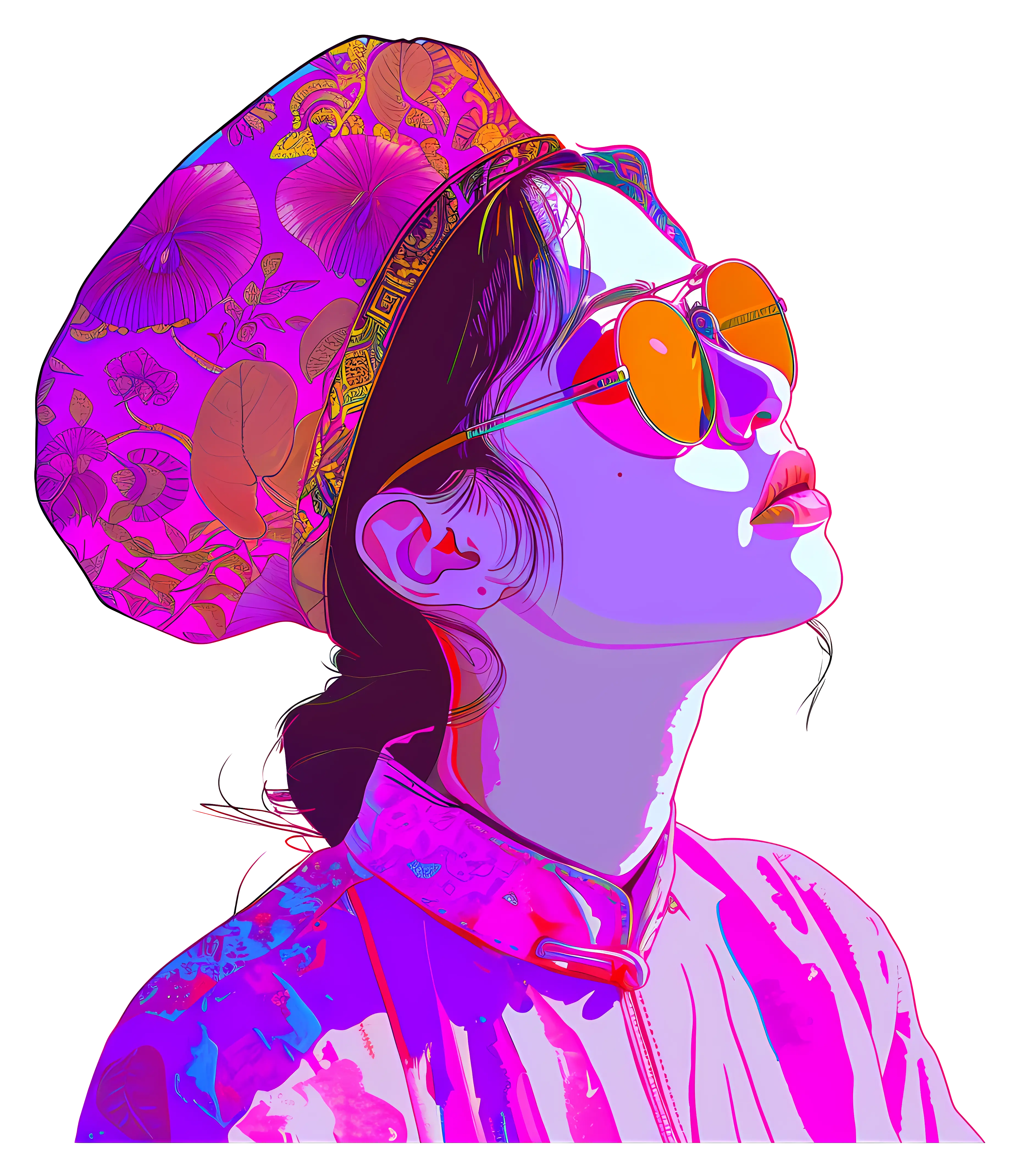 Stylish Woman in Colorful Attire