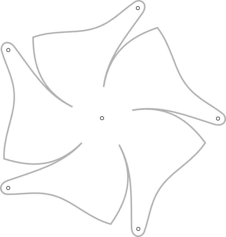 Pinwheel Outline Drawing