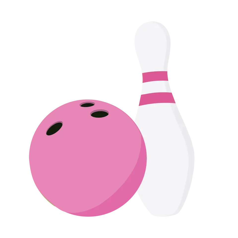 Pink Bowling Ball and Pin